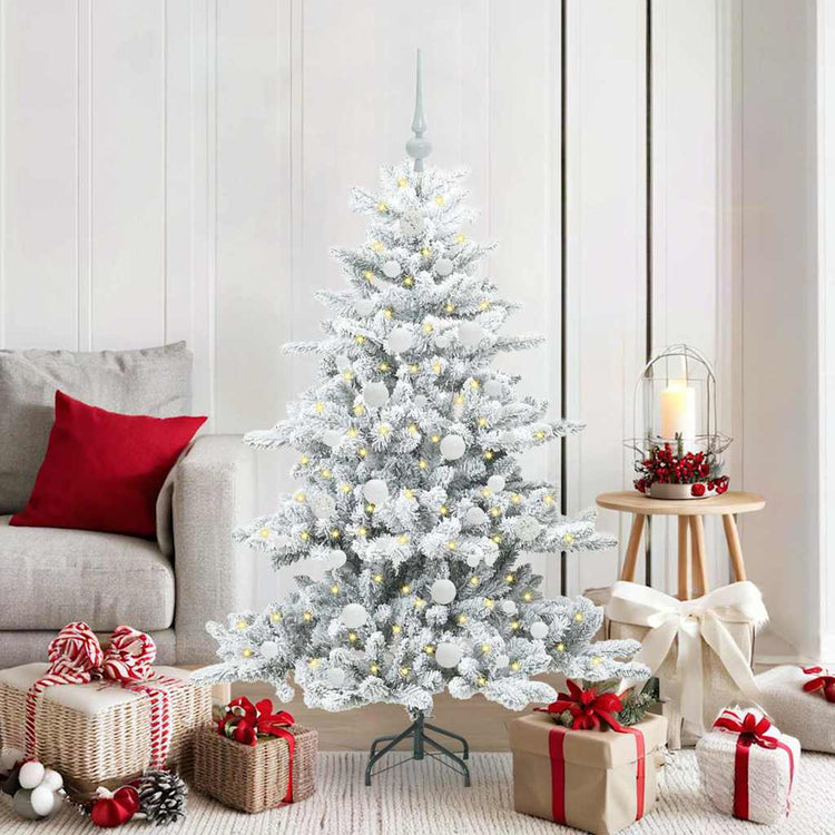 Vidaxx künstlicher klappbarer Weihnachtsbaum weiß 150 cm PVC und Stahl