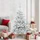 Vidaxx künstlicher klappbarer Weihnachtsbaum weiß 150 cm PVC und Stahl