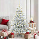 Vidaxx künstlicher klappbarer Weihnachtsbaum weiß 150 cm PVC und Stahl
