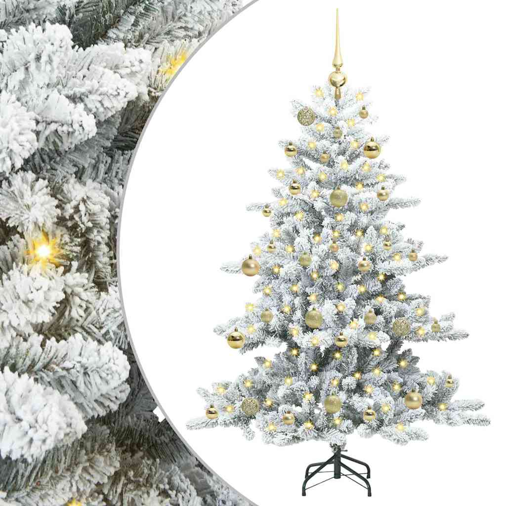 Vidaxx künstlicher klappbarer Weihnachtsbaum weiß 150 cm PVC und Stahl