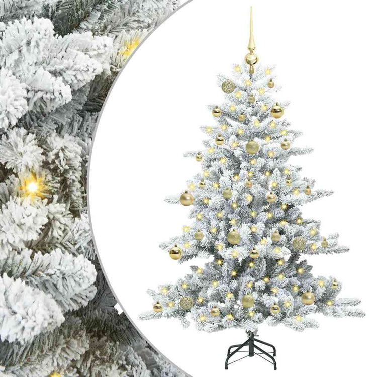 Vidaxx künstlicher klappbarer Weihnachtsbaum weiß 150 cm PVC und Stahl