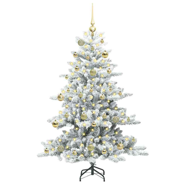 Vidaxx künstlicher klappbarer Weihnachtsbaum weiß 150 cm PVC und Stahl