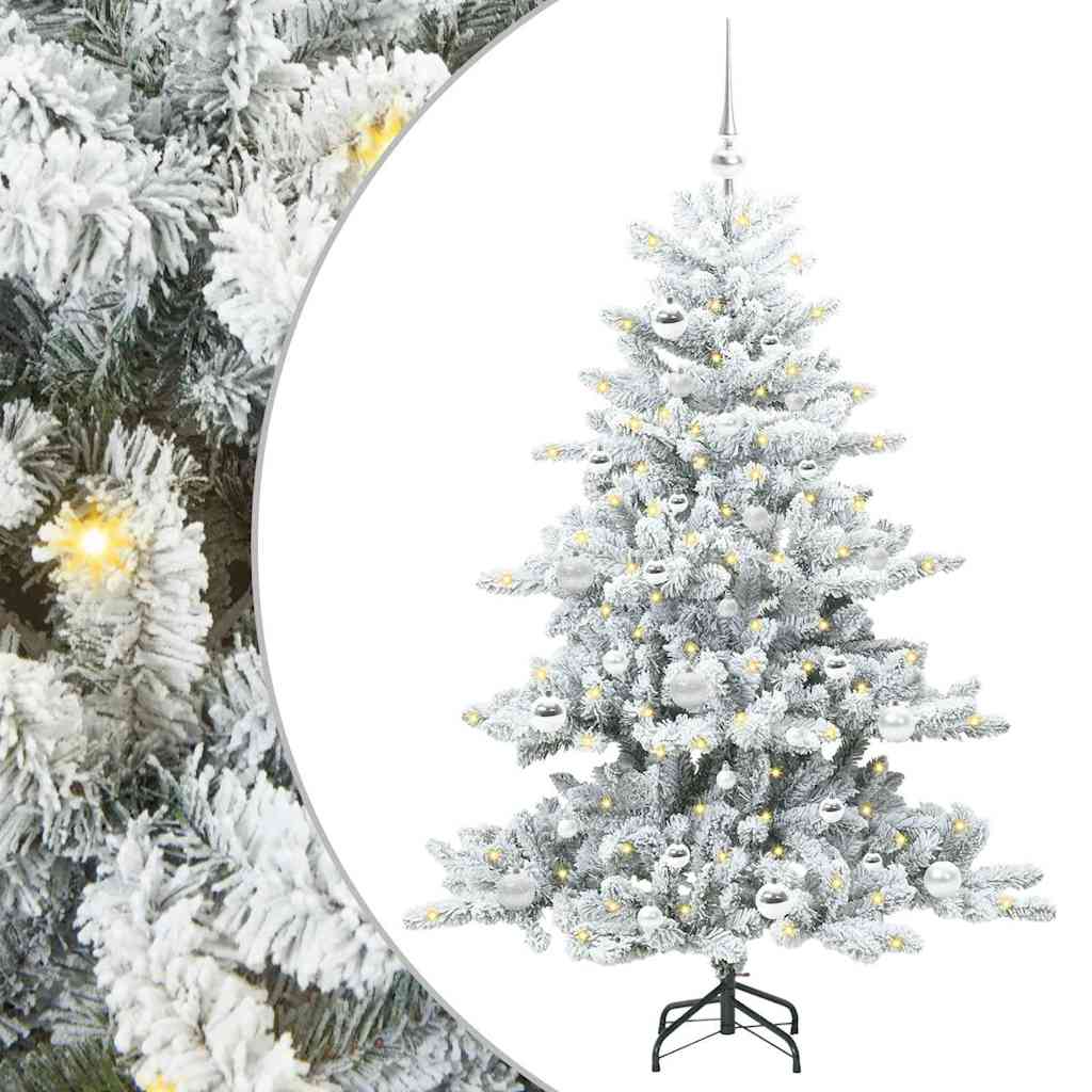 Vidaxx künstlicher klappbarer Weihnachtsbaum weiß 150 cm PVC und Stahl