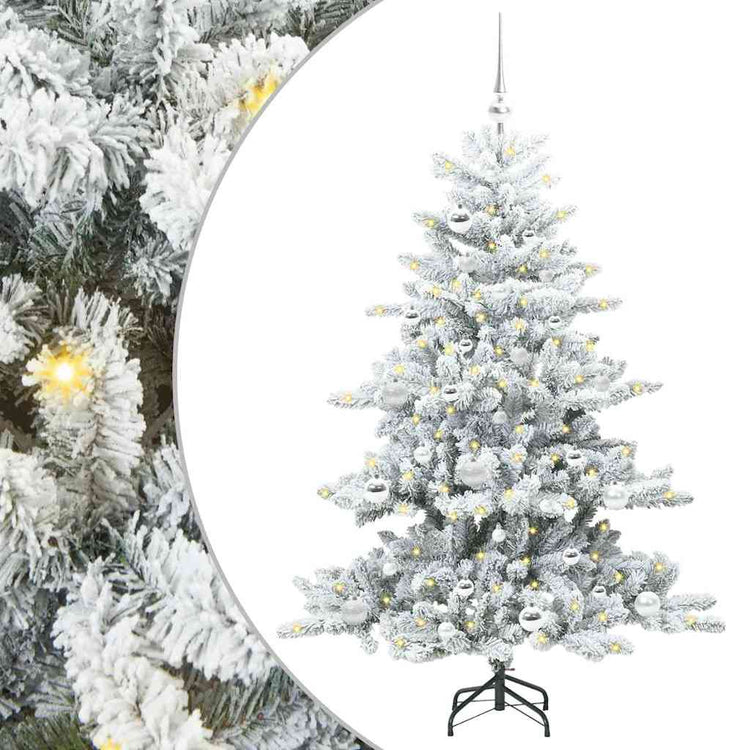 Vidaxx künstlicher klappbarer Weihnachtsbaum weiß 150 cm PVC und Stahl