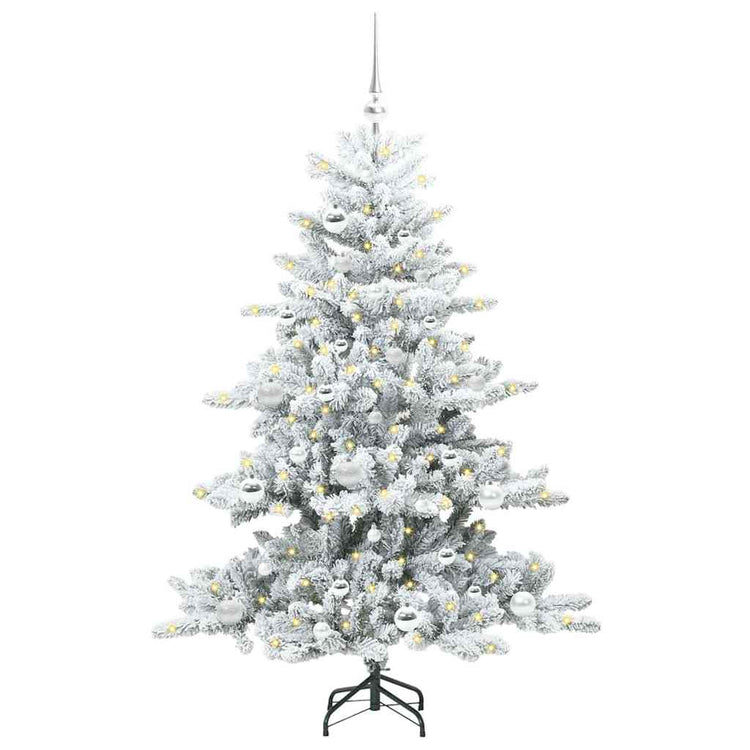 Vidaxx künstlicher klappbarer Weihnachtsbaum weiß 150 cm PVC und Stahl