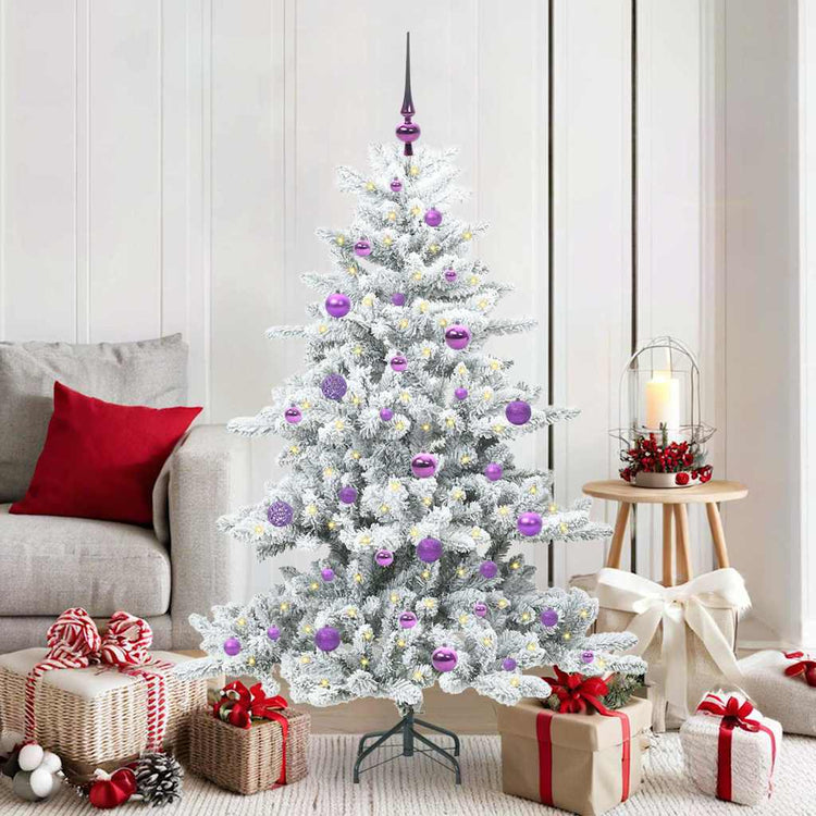Vidaxx künstlicher klappbarer Weihnachtsbaum weiß 150 cm PVC und Stahl