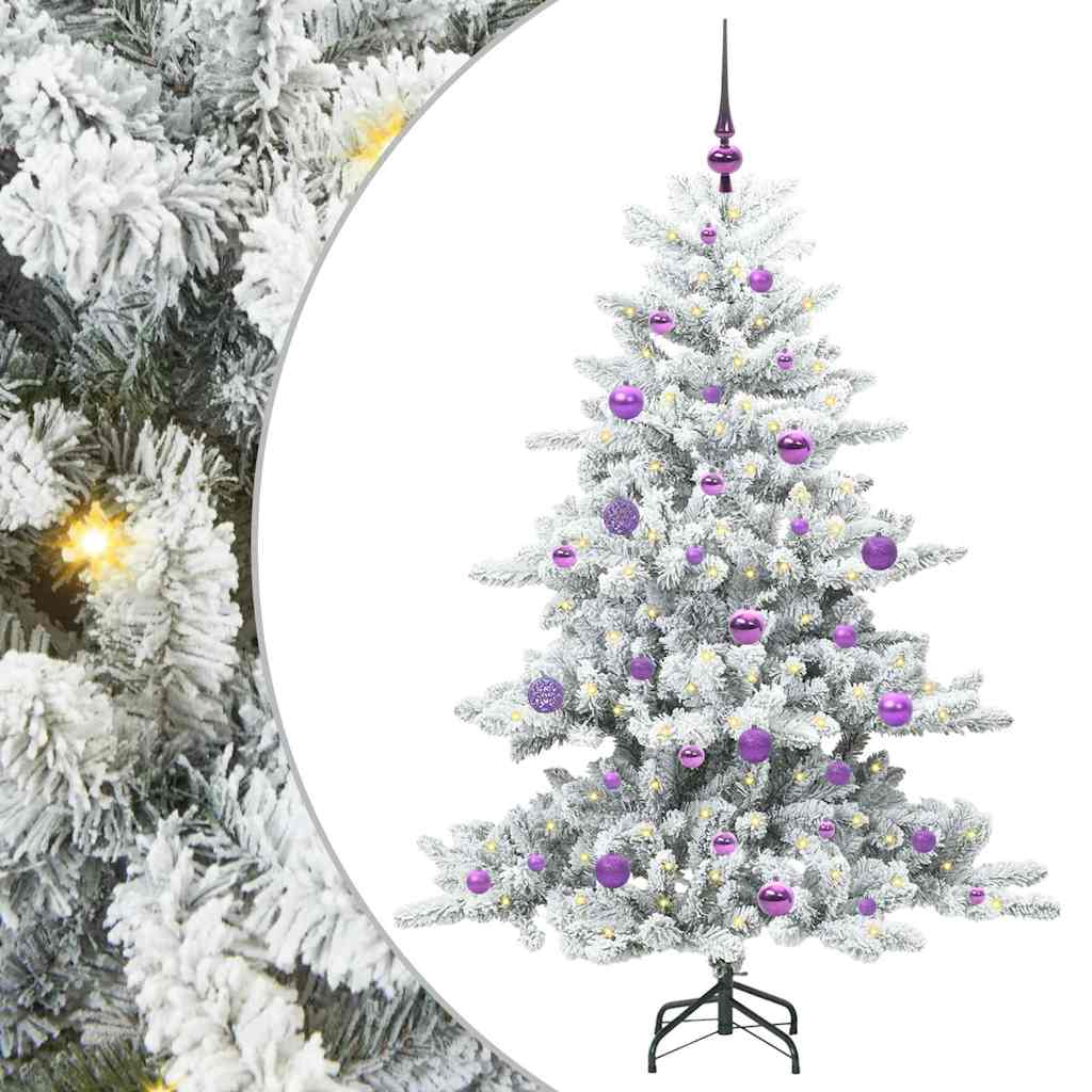 Vidaxx künstlicher klappbarer Weihnachtsbaum weiß 150 cm PVC und Stahl