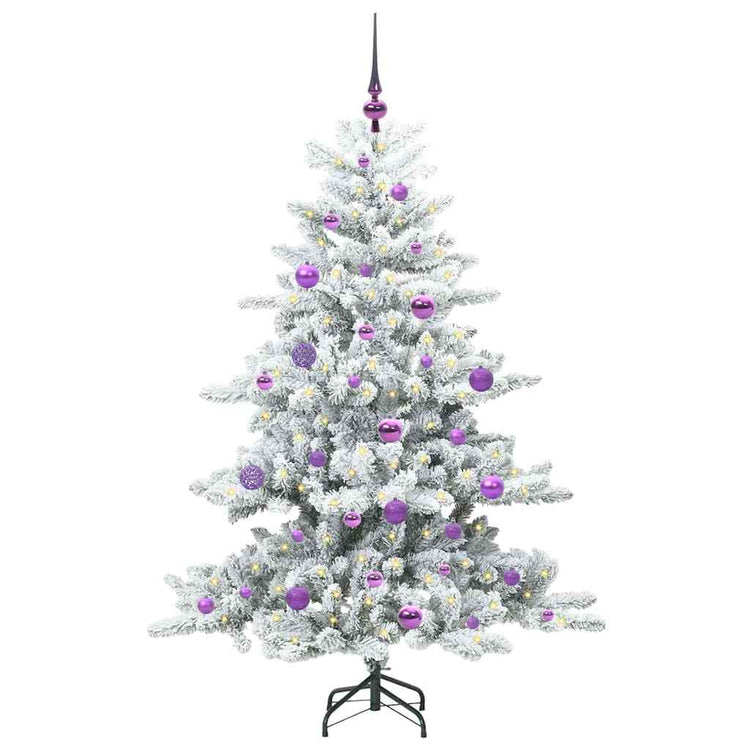Vidaxx künstlicher klappbarer Weihnachtsbaum weiß 150 cm PVC und Stahl