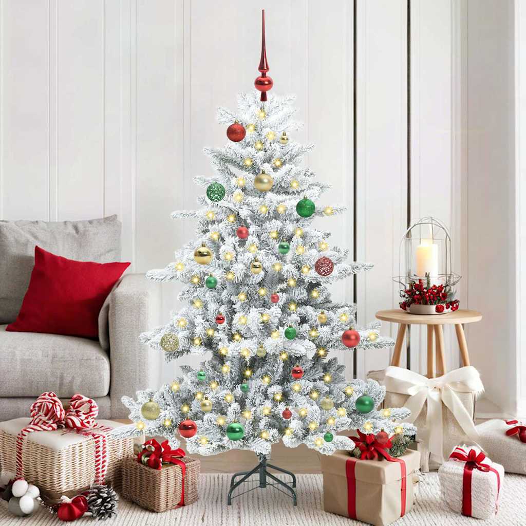 Vidaxx künstlicher klappbarer Weihnachtsbaum weiß 150 cm PVC und Stahl