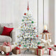 Vidaxx künstlicher klappbarer Weihnachtsbaum weiß 150 cm PVC und Stahl