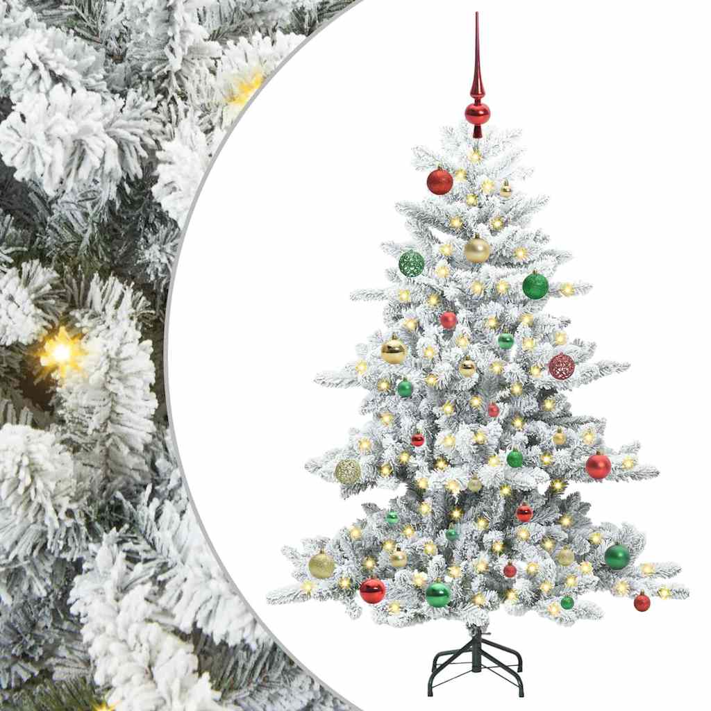 Vidaxx künstlicher klappbarer Weihnachtsbaum weiß 150 cm PVC und Stahl