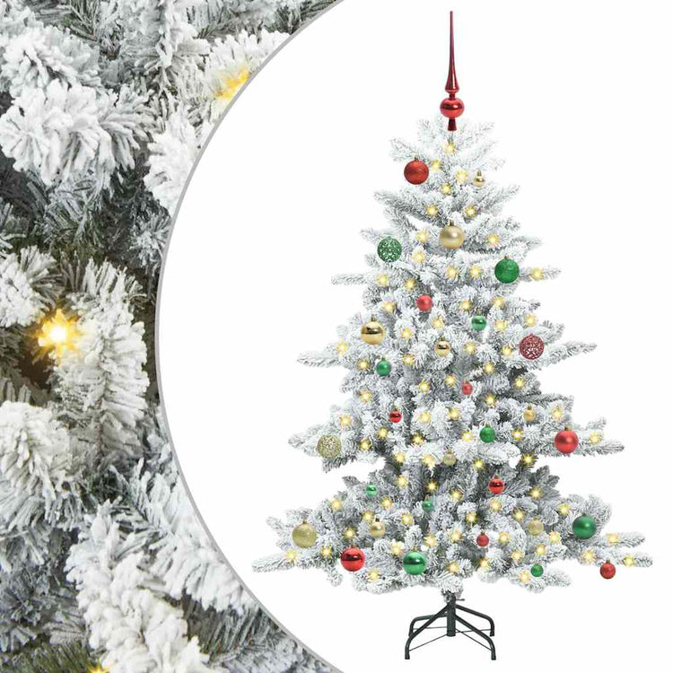 Vidaxx künstlicher klappbarer Weihnachtsbaum weiß 150 cm PVC und Stahl