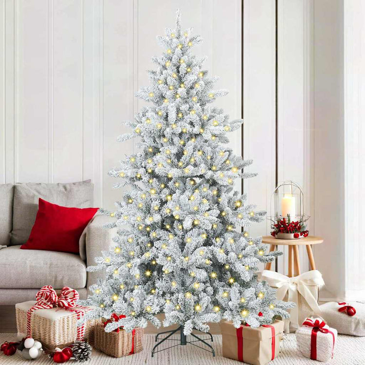 Vidaxx künstlicher klappbarer Weihnachtsbaum weiß 180 cm PVC und Stahl