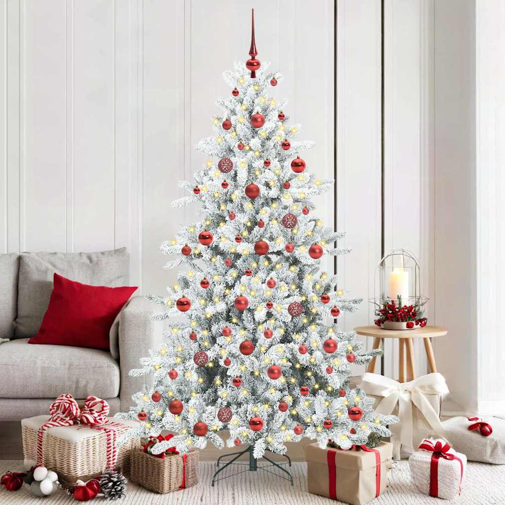 Vidaxx künstlicher klappbarer Weihnachtsbaum weiß 180 cm PVC und Stahl