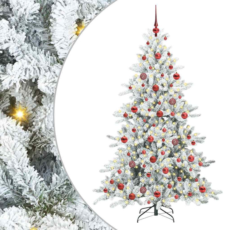 Vidaxx künstlicher klappbarer Weihnachtsbaum weiß 180 cm PVC und Stahl