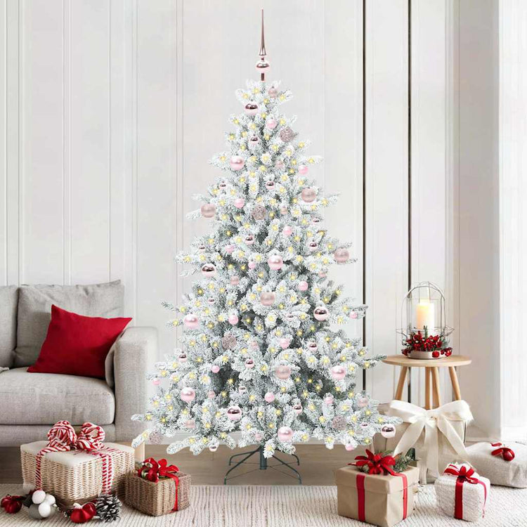 Vidaxx künstlicher klappbarer Weihnachtsbaum weiß 180 cm PVC und Stahl