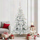 Vidaxx künstlicher klappbarer Weihnachtsbaum weiß 180 cm PVC und Stahl