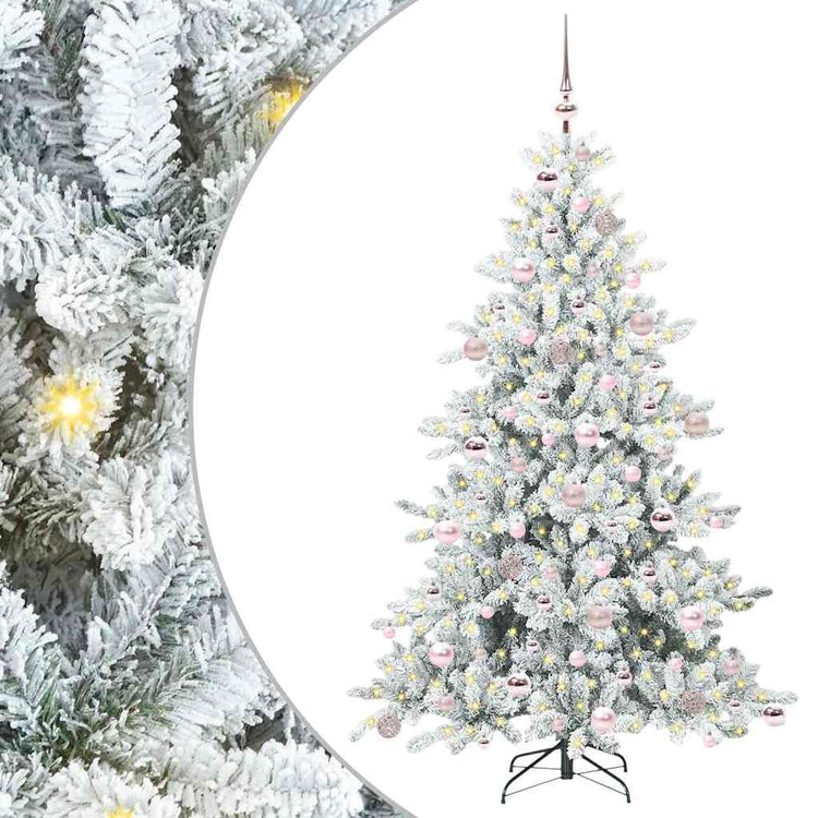 Vidaxx künstlicher klappbarer Weihnachtsbaum weiß 180 cm PVC und Stahl