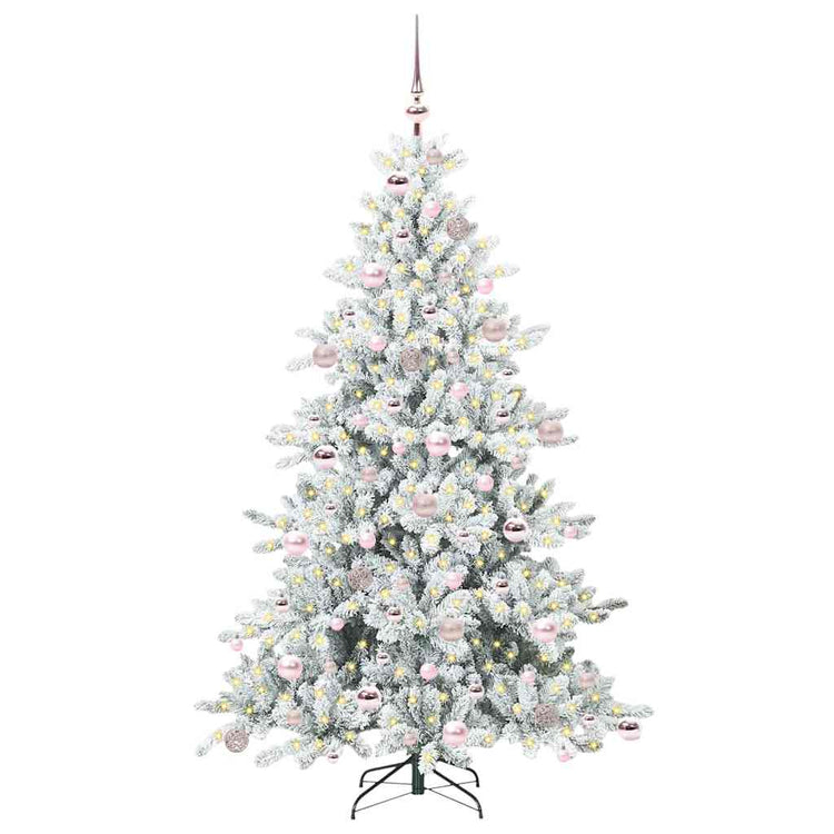 Vidaxx künstlicher klappbarer Weihnachtsbaum weiß 180 cm PVC und Stahl