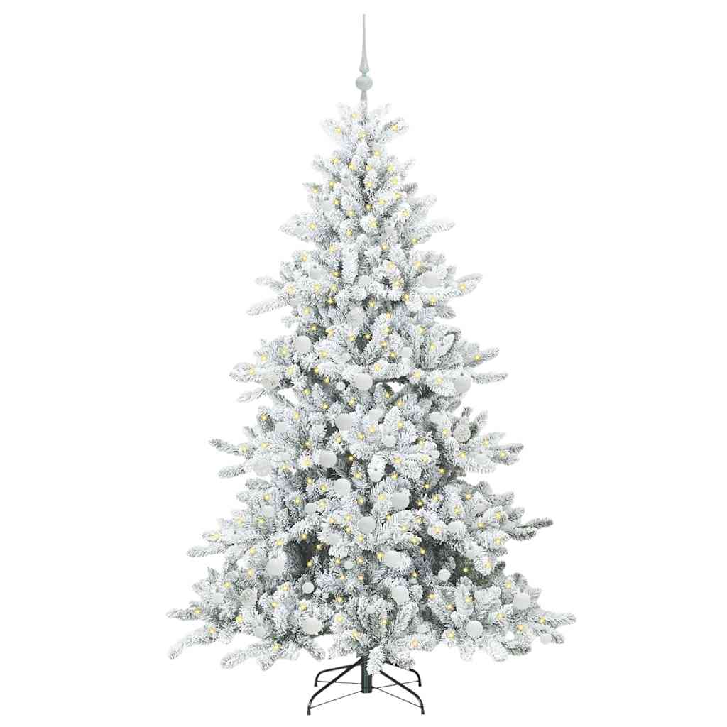 Vidaxx künstlicher klappbarer Weihnachtsbaum weiß 180 cm PVC und Stahl