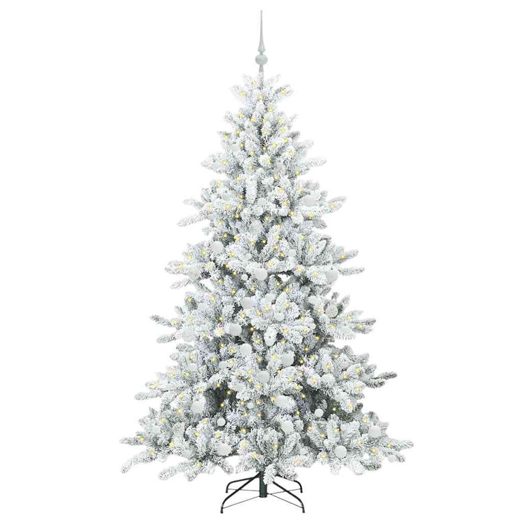 Vidaxx künstlicher klappbarer Weihnachtsbaum weiß 180 cm PVC und Stahl