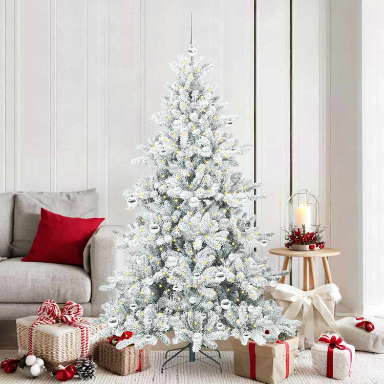 Vidaxx künstlicher klappbarer Weihnachtsbaum weiß 180 cm PVC und Stahl