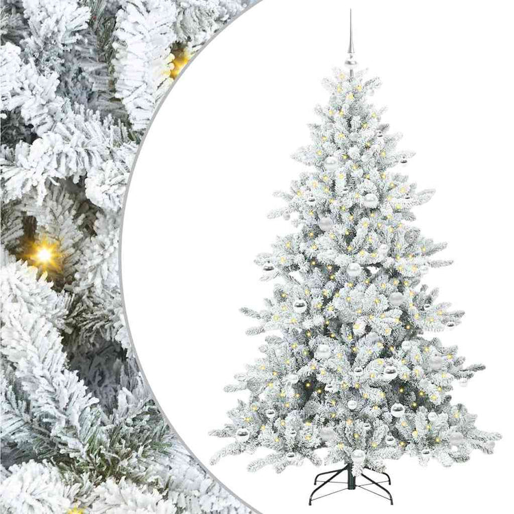 Vidaxx künstlicher klappbarer Weihnachtsbaum weiß 180 cm PVC und Stahl