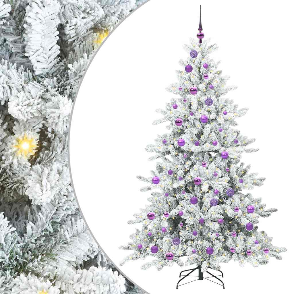 Vidaxx künstlicher klappbarer Weihnachtsbaum weiß 180 cm PVC und Stahl