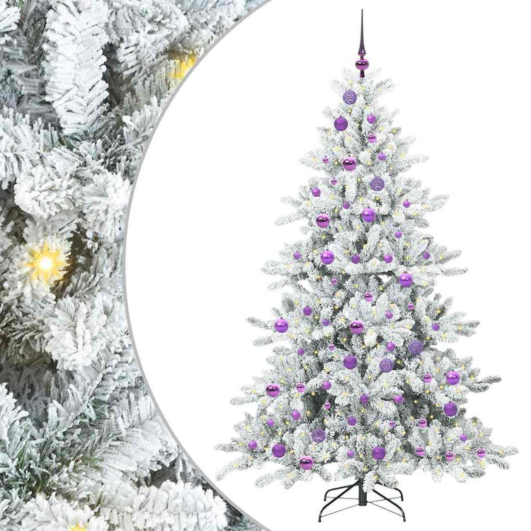 Vidaxx künstlicher klappbarer Weihnachtsbaum weiß 180 cm PVC und Stahl