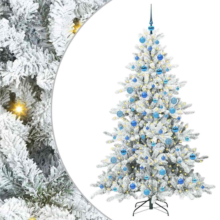 Vidaxx künstlicher klappbarer Weihnachtsbaum weiß 180 cm PVC und Stahl