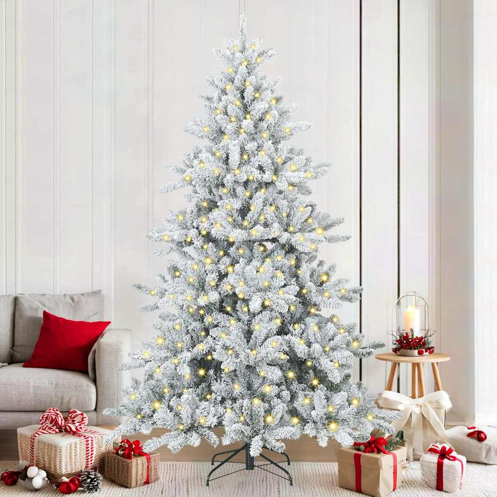 Vidaxx künstlicher klappbarer Weihnachtsbaum weiß 210 cm PVC und Stahl