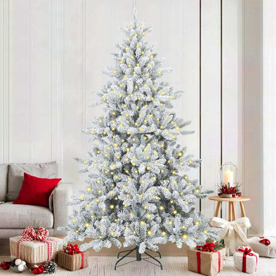 Vidaxx künstlicher klappbarer Weihnachtsbaum weiß 210 cm PVC und Stahl