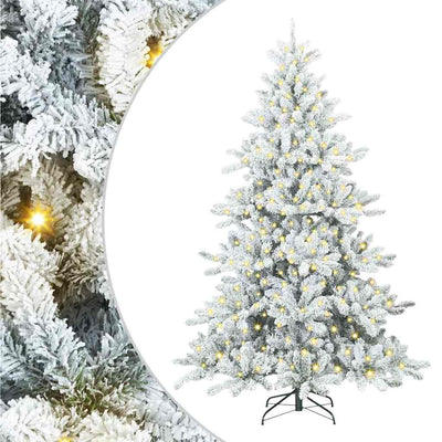Vidaxx künstlicher klappbarer Weihnachtsbaum weiß 210 cm PVC und Stahl