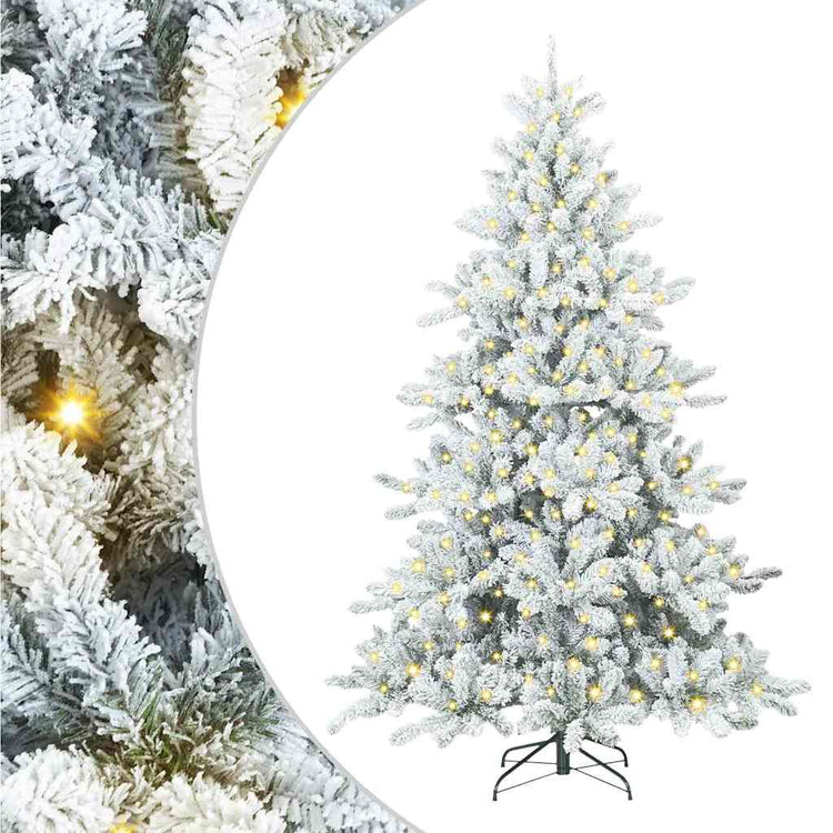 Vidaxx künstlicher klappbarer Weihnachtsbaum weiß 210 cm PVC und Stahl