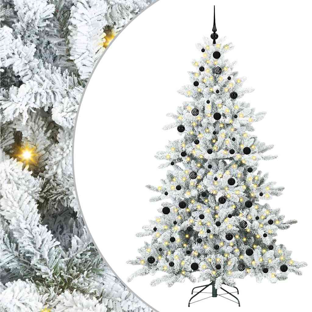 Vidaxx künstlicher klappbarer Weihnachtsbaum weiß 210 cm PVC und Stahl