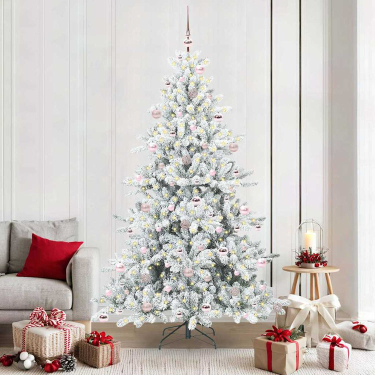 Vidaxx künstlicher klappbarer Weihnachtsbaum weiß 210 cm PVC und Stahl