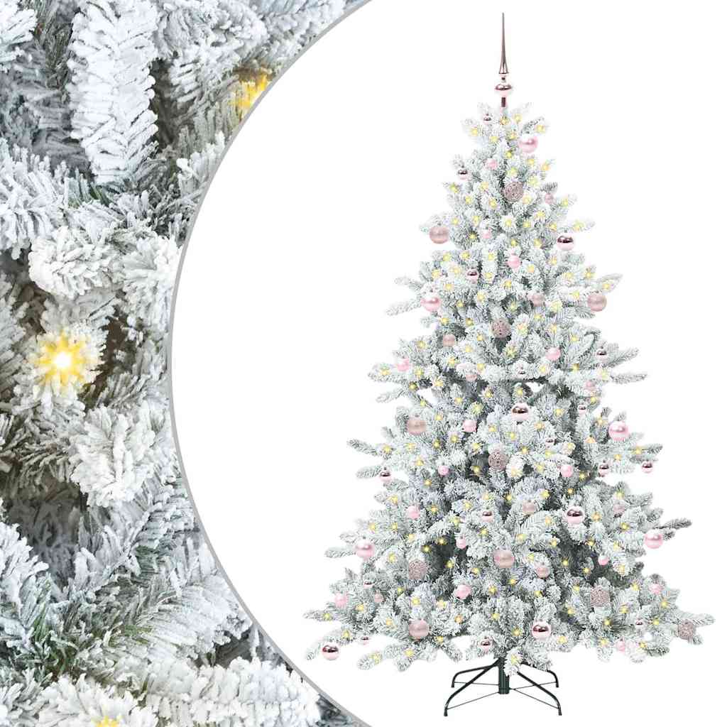 Vidaxx künstlicher klappbarer Weihnachtsbaum weiß 210 cm PVC und Stahl