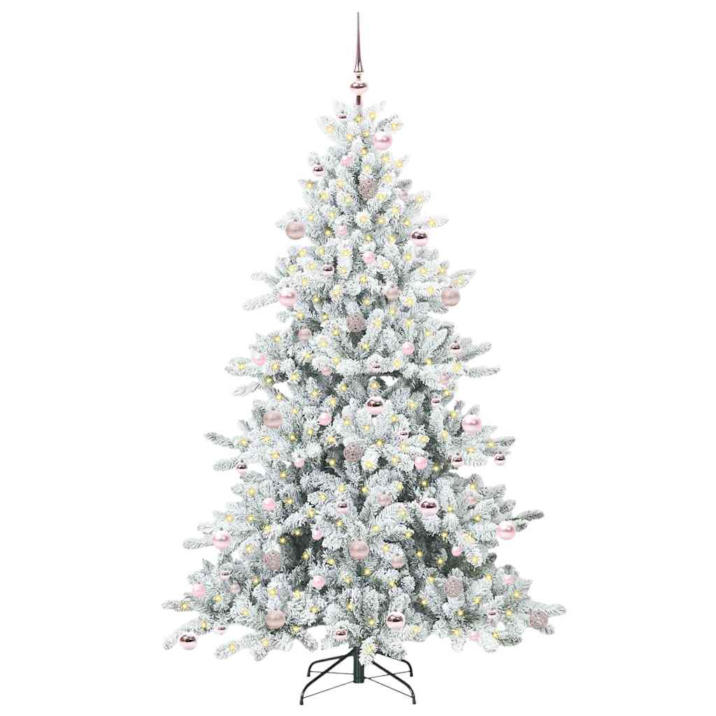 Vidaxx künstlicher klappbarer Weihnachtsbaum weiß 210 cm PVC und Stahl