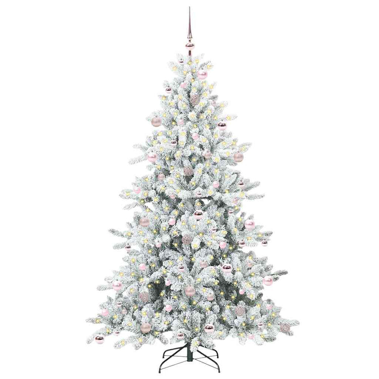 Vidaxx künstlicher klappbarer Weihnachtsbaum weiß 210 cm PVC und Stahl