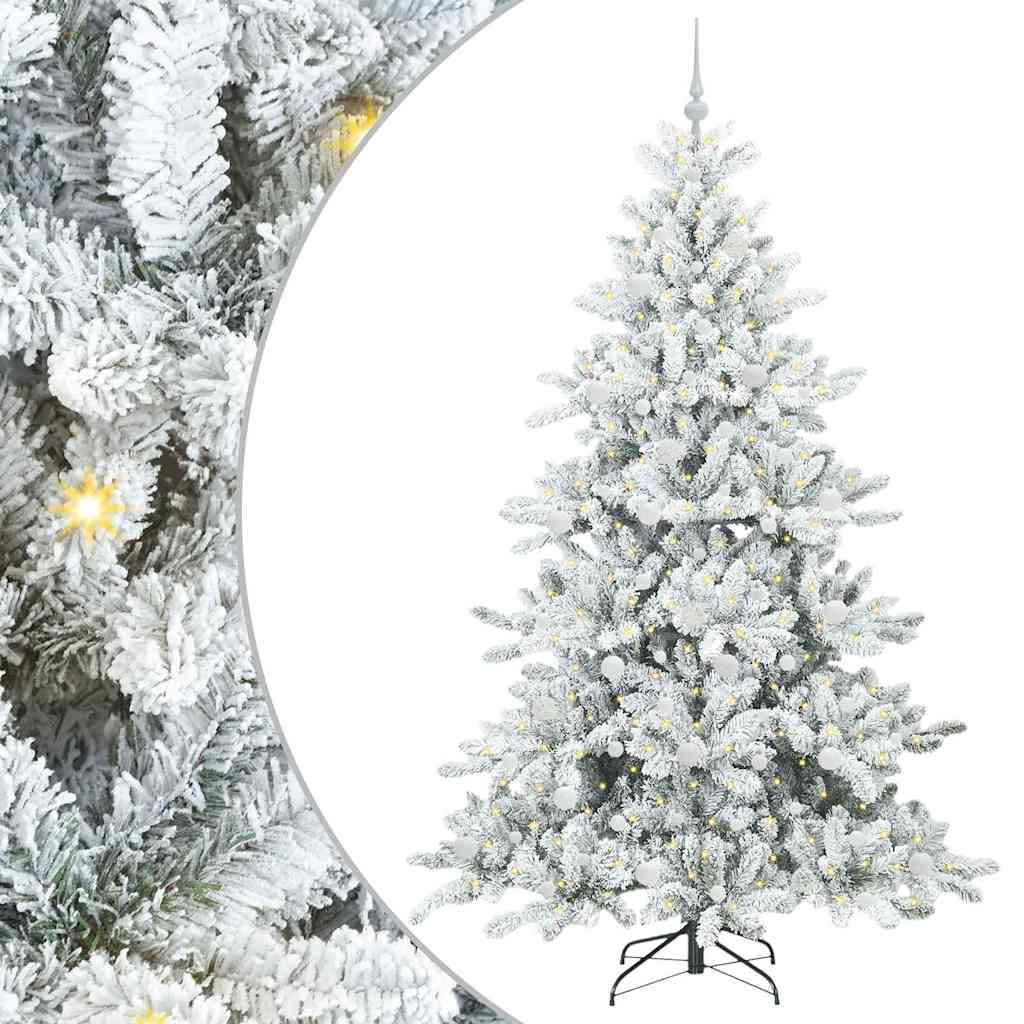 Vidaxx künstlicher klappbarer Weihnachtsbaum weiß 210 cm PVC und Stahl