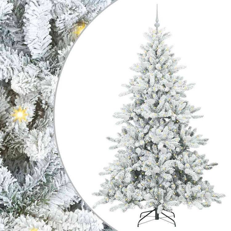 Vidaxx künstlicher klappbarer Weihnachtsbaum weiß 210 cm PVC und Stahl