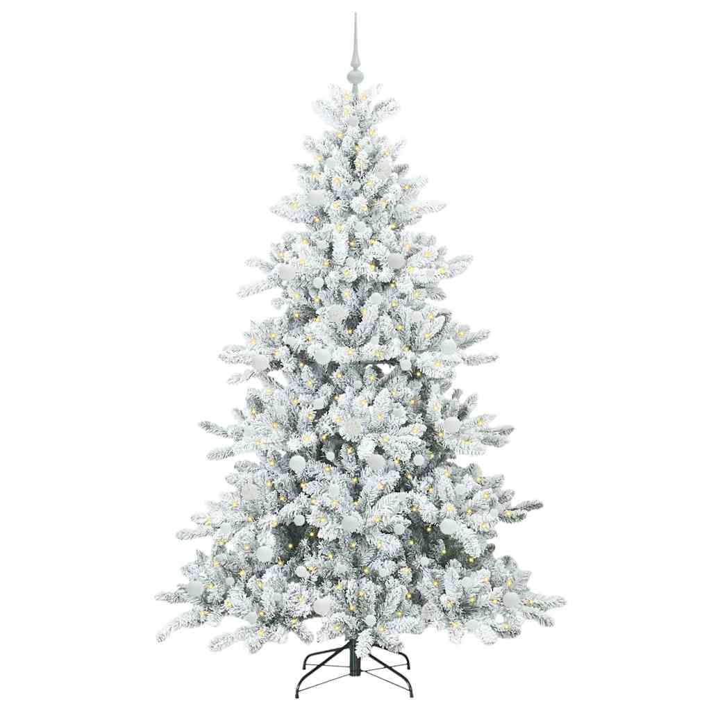 Vidaxx künstlicher klappbarer Weihnachtsbaum weiß 210 cm PVC und Stahl