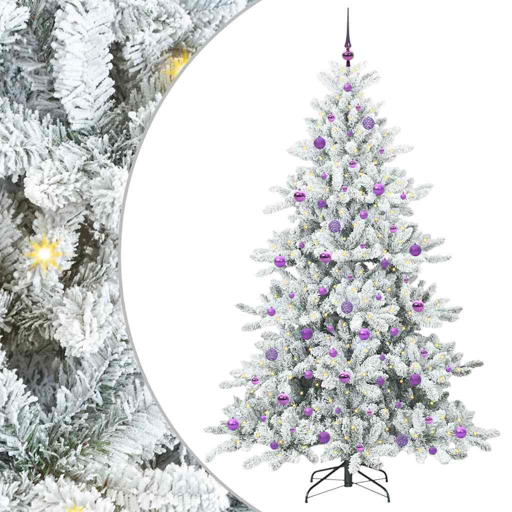 Vidaxx künstlicher klappbarer Weihnachtsbaum weiß 210 cm PVC und Stahl