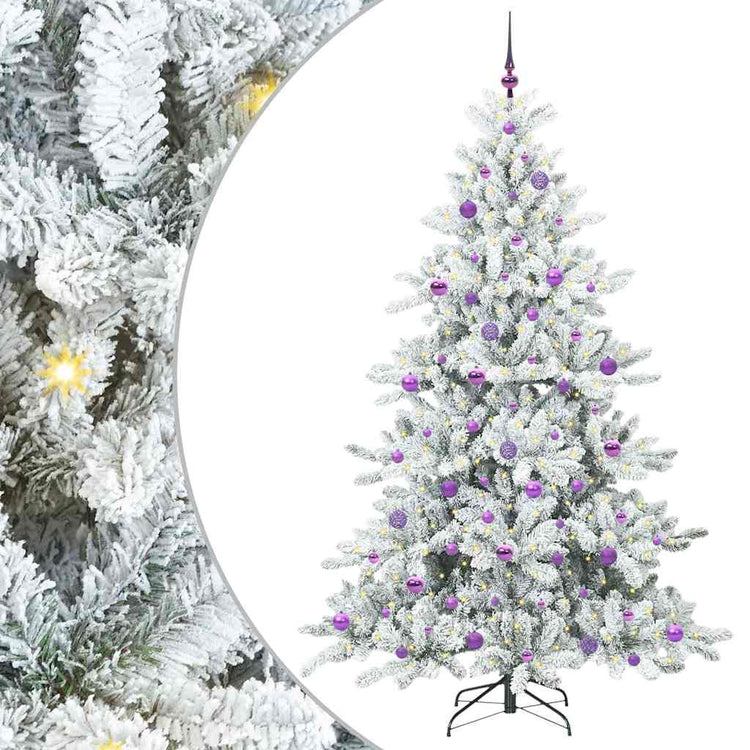 Vidaxx künstlicher klappbarer Weihnachtsbaum weiß 210 cm PVC und Stahl