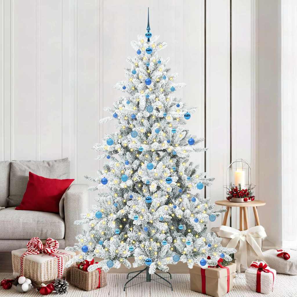 Vidaxx künstlicher klappbarer Weihnachtsbaum weiß 210 cm PVC und Stahl
