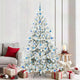 Vidaxx künstlicher klappbarer Weihnachtsbaum weiß 210 cm PVC und Stahl