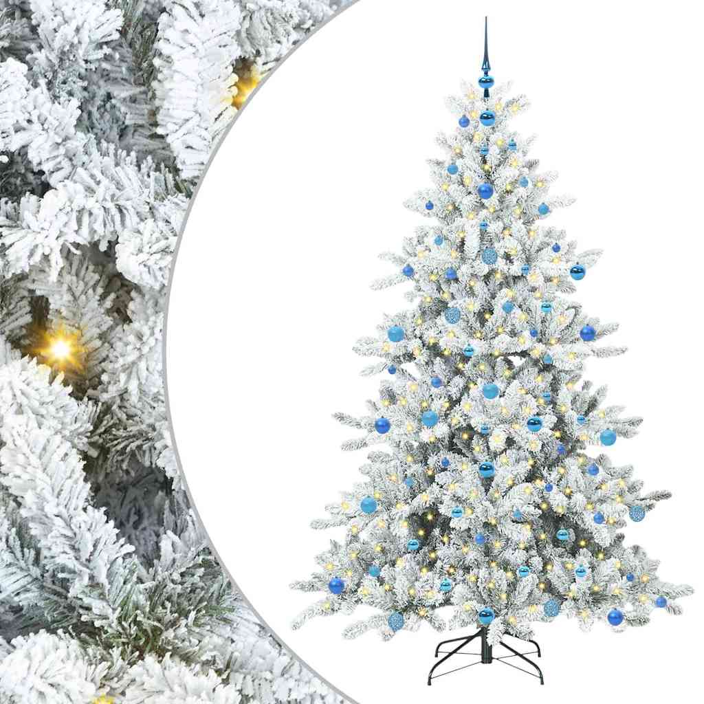 Vidaxx künstlicher klappbarer Weihnachtsbaum weiß 210 cm PVC und Stahl