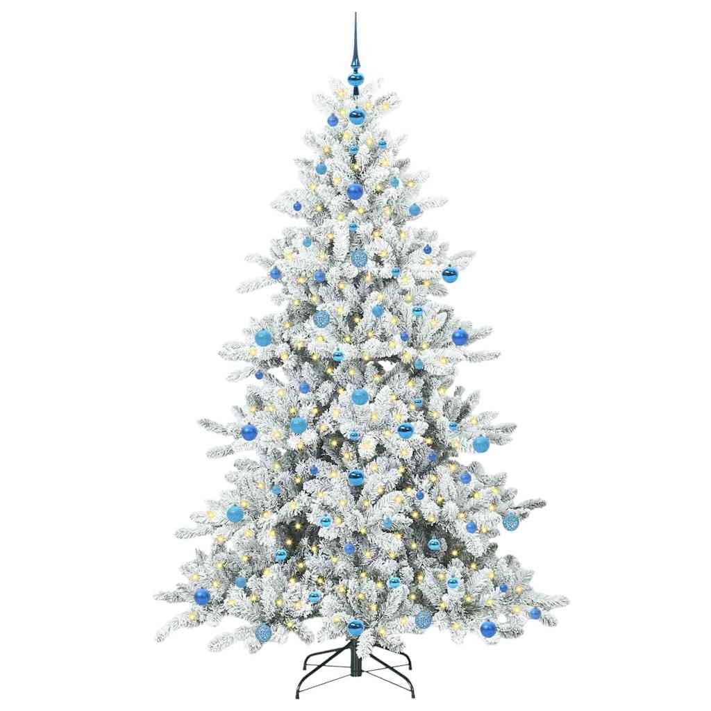 Vidaxx künstlicher klappbarer Weihnachtsbaum weiß 210 cm PVC und Stahl