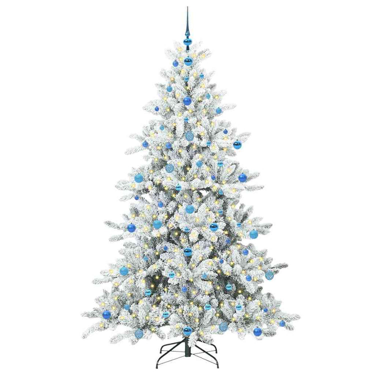 Vidaxx künstlicher klappbarer Weihnachtsbaum weiß 210 cm PVC und Stahl