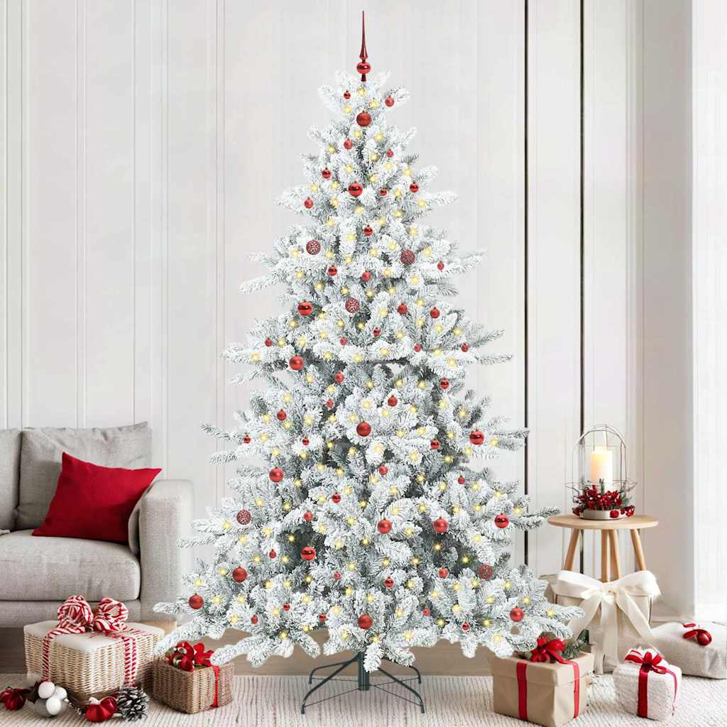 Vidaxx künstlicher klappbarer Weihnachtsbaum weiß 240 cm PVC und Stahl